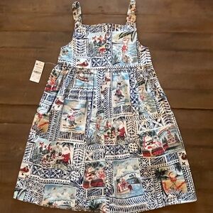 Reyn Spooner sundress Hawaiian tropical Christmas Santa print. Sz 6 NWT